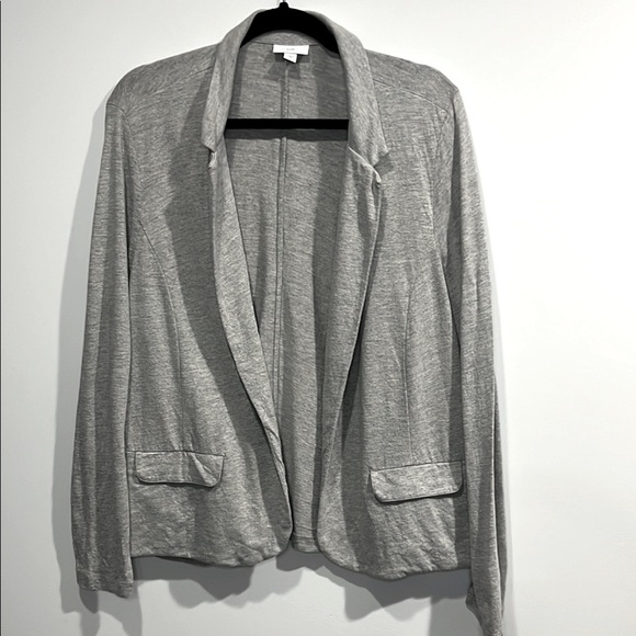 J. Jill Jackets & Blazers - J Jill Gray linen blend t-shirt feel Gray blazer size XL
